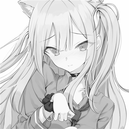 少女心可爱爆棚的头像动漫黑白图片