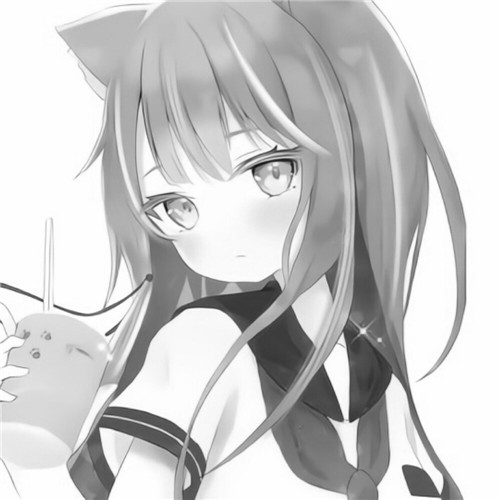 少女心可爱爆棚的头像动漫黑白图片
