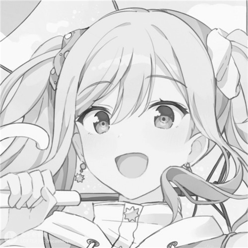 少女心可爱爆棚的头像动漫黑白图片