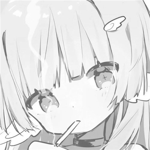 少女心可爱爆棚的头像动漫黑白图片