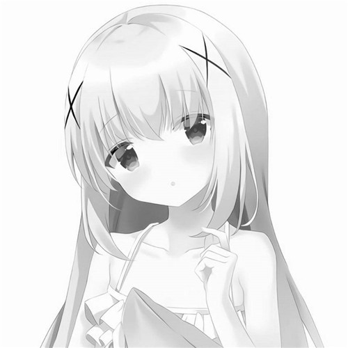 少女心可爱爆棚的头像动漫黑白图片