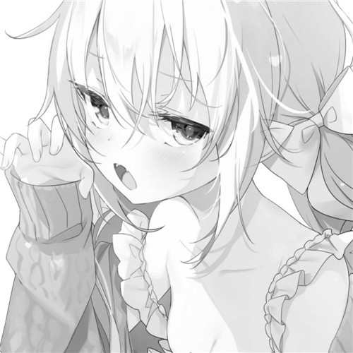 少女心可爱爆棚的头像动漫黑白图片
