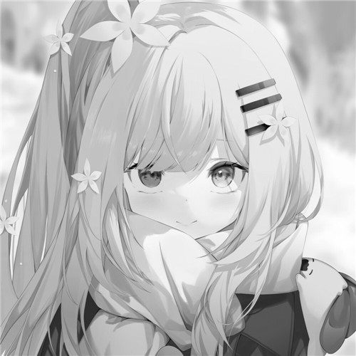 少女心可爱爆棚的头像动漫黑白图片