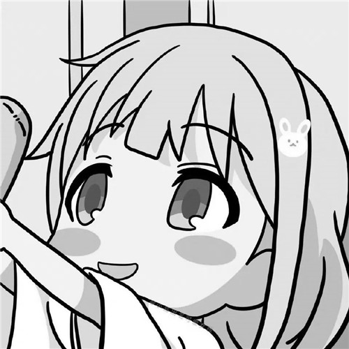 少女心可爱爆棚的头像动漫黑白图片
