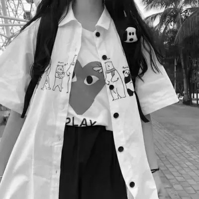 真人少女心头像仙气黑白高清图片