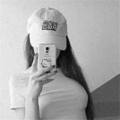 ins黑白女生部位头像图片