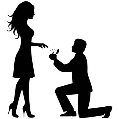 女生站着男生跪下的情侣头像图片