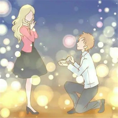 女生站着男生跪下的情侣头像图片