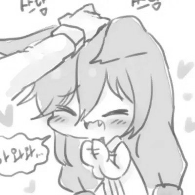 可爱女生头像动漫黑白高清图片