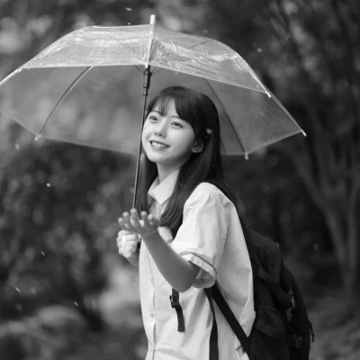 黑白系头像女生可爱小清新图片