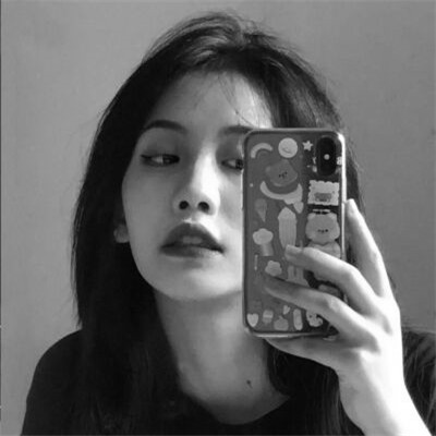 黑白系头像女生可爱小清新图片