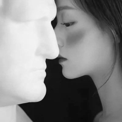 黑白女生头像唯美真人可爱图片