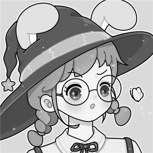 二人闺蜜女生黑白动漫头像图片