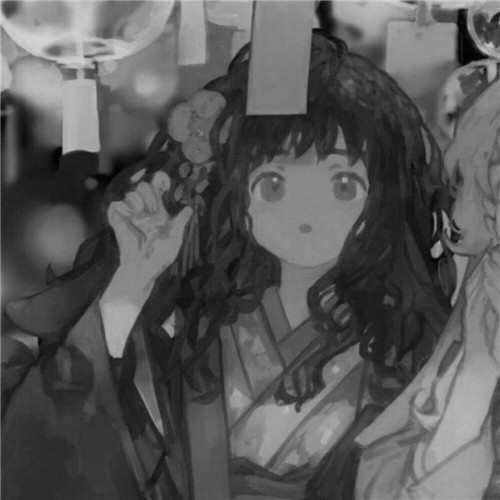 二人闺蜜女生黑白动漫头像图片