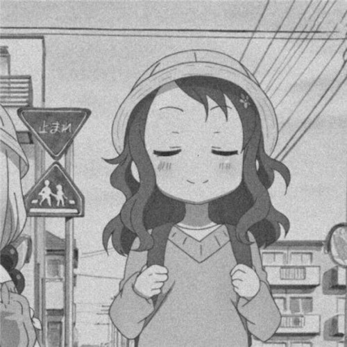 二人闺蜜女生黑白动漫头像图片