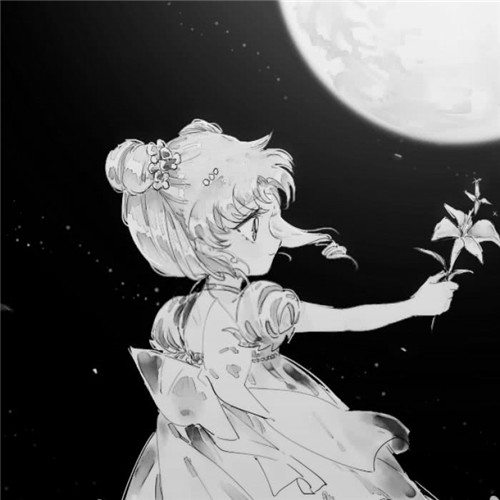 二人闺蜜女生黑白动漫头像图片