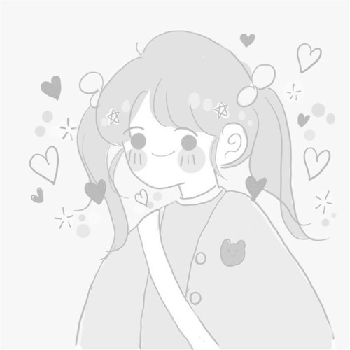 二人闺蜜女生黑白动漫头像图片