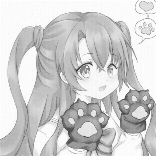 二人闺蜜女生黑白动漫头像图片