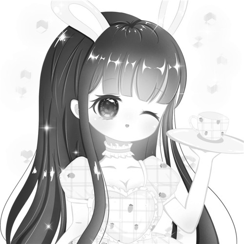 二人闺蜜女生黑白动漫头像图片