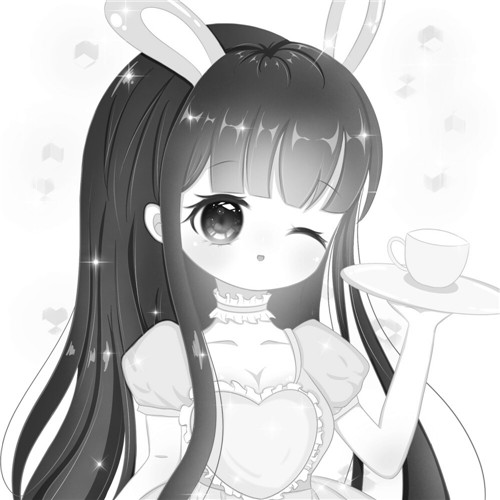 二人闺蜜女生黑白动漫头像图片