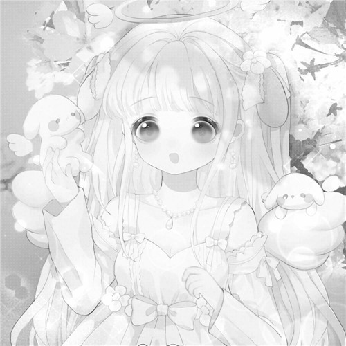 二人闺蜜女生黑白动漫头像图片
