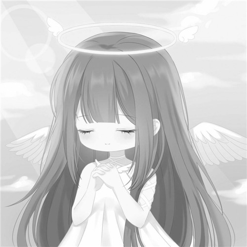 二人闺蜜女生黑白动漫头像图片