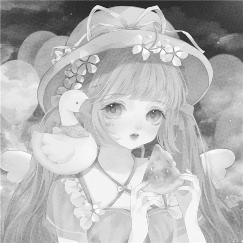 二人闺蜜女生黑白动漫头像图片