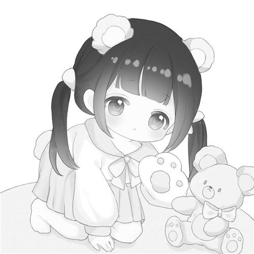 二人闺蜜女生黑白动漫头像图片