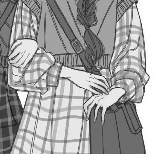 二人闺蜜女生黑白动漫头像图片