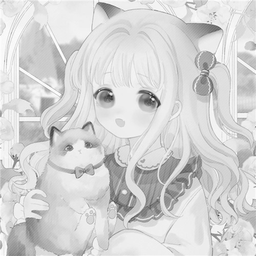 二人闺蜜女生黑白动漫头像图片