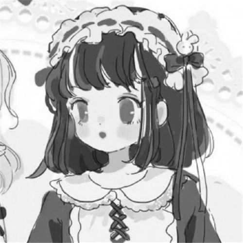 二人闺蜜女生黑白动漫头像图片