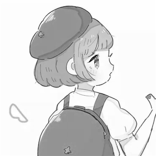 二人闺蜜女生黑白动漫头像图片