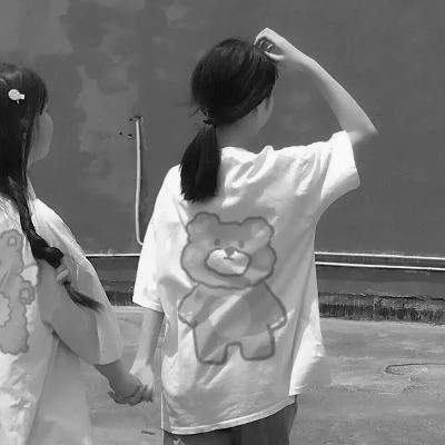 闺蜜头像真人黑白双人高清图片