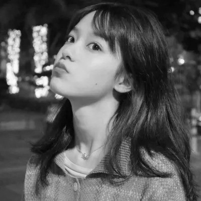 黑白头像女生可爱高清图片