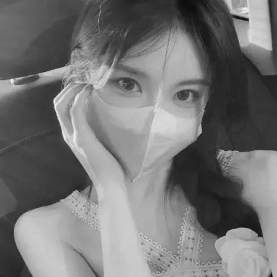 黑白头像女生可爱高清图片