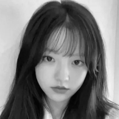 黑白头像女生可爱高清图片