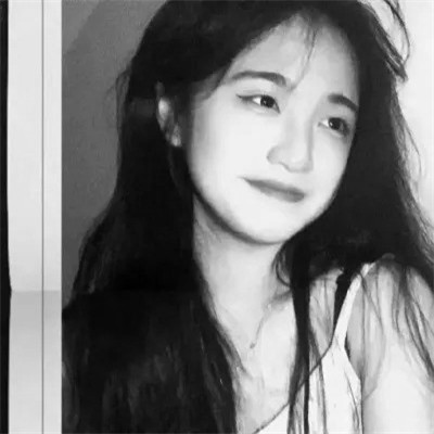 黑白头像女生可爱高清图片