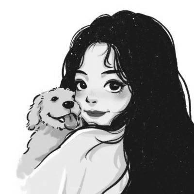 黑白头像女生可爱高清图片