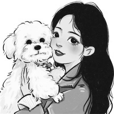 黑白头像女生可爱高清图片
