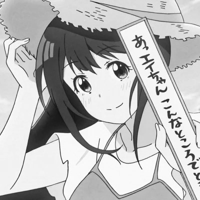 黑白可爱女生动漫人物头像图片