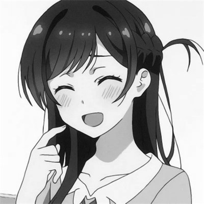 黑白可爱女生动漫人物头像图片