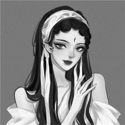 情侣头像高级黑白一左一右图片
