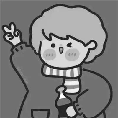 情侣头像高级黑白一左一右图片