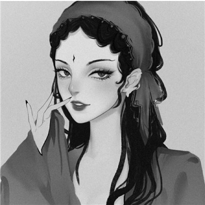 情侣头像高级黑白一左一右图片