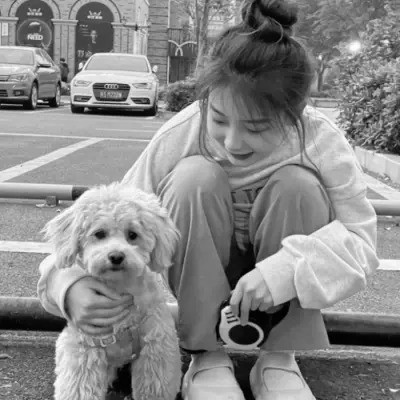 优质女生头像高清黑白图片