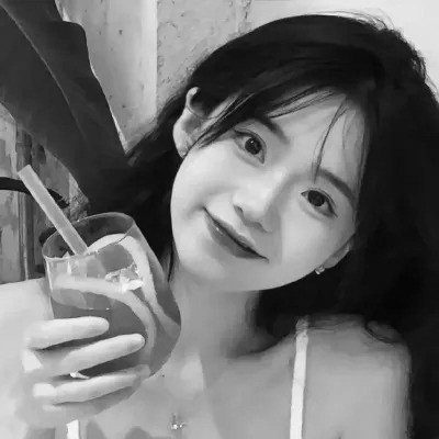 优质女生头像高清黑白图片