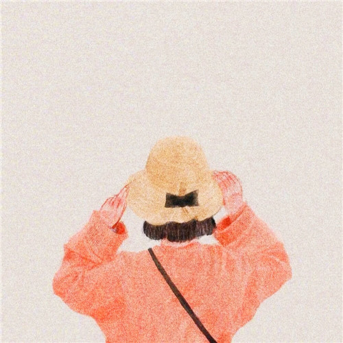 女生手绘背影头像
