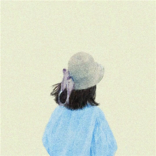 女生手绘背影头像