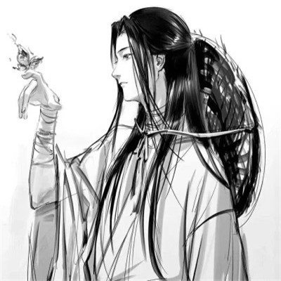 侠客头像男生古风黑白图片