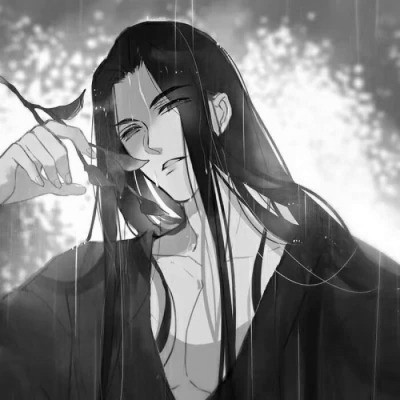 侠客头像男生古风黑白图片
